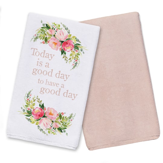 Good Day Flowers Tea Towel - Set of 2